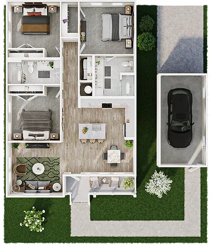 Floor plan Single Family - C1