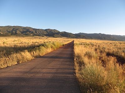 Entrance from paved road