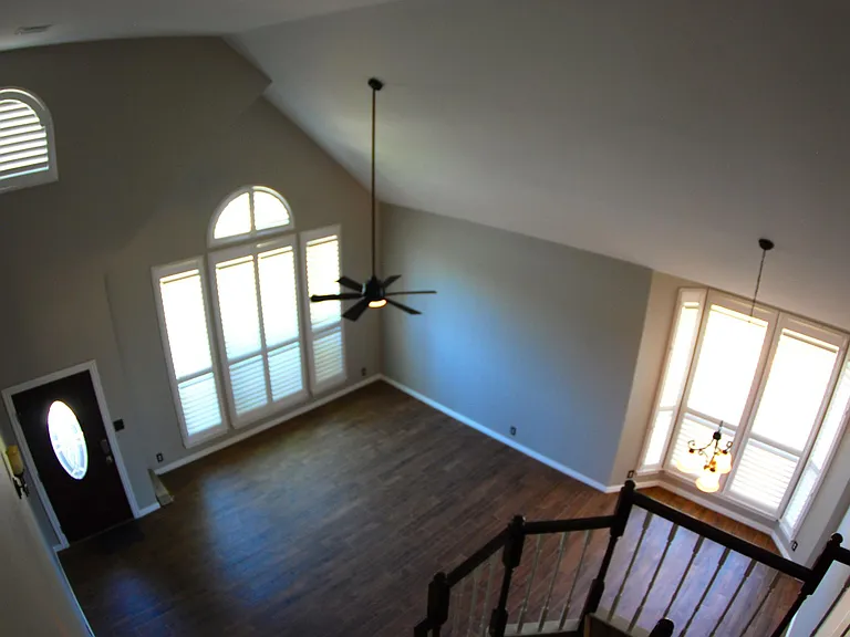 Overlooking living room