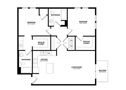 Floor plan 2X2 F