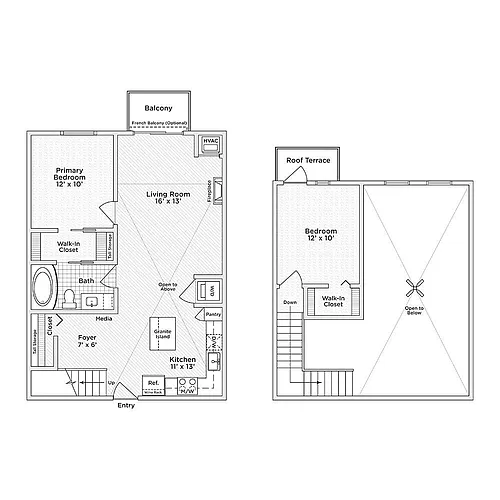 Floor plan 2 Bedroom - B7
