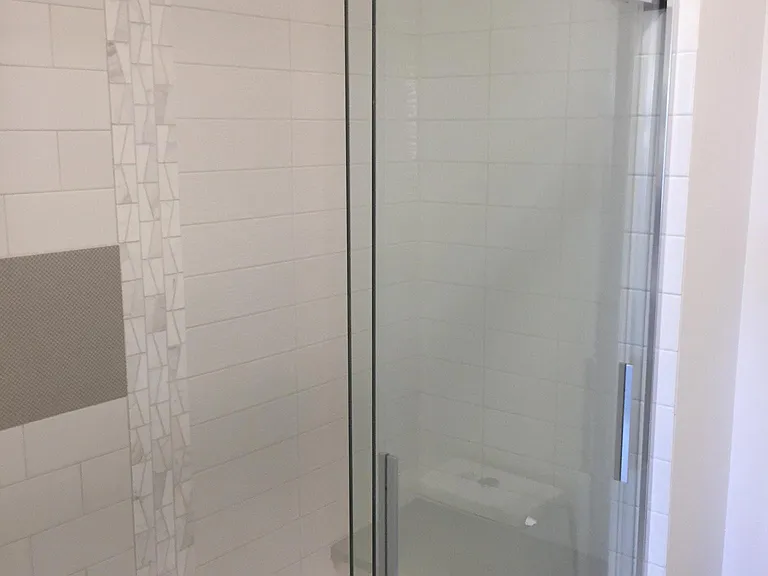 large master shower w/ bench