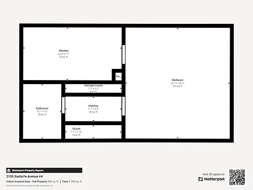 Floor plan 1 Bed 1 Bath