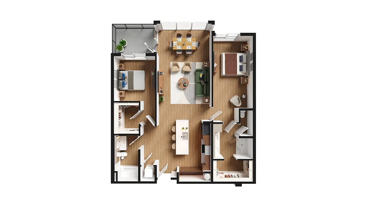 Floor plan 2BR-F