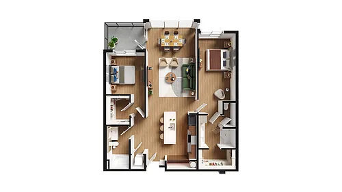 Floor plan 2BR-F