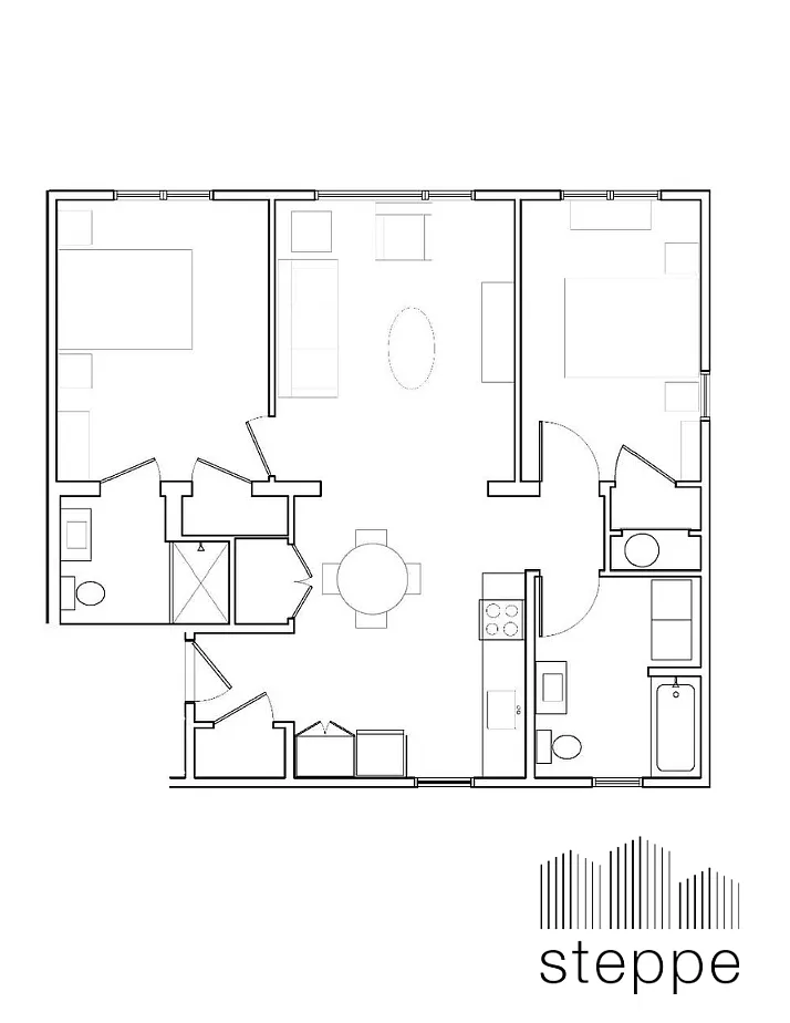 Floor plan Two Bedroom