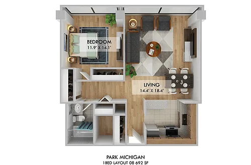 Floor plan 1bd 1ba 08