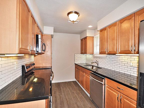 Updated kitchen with stainless steel appliances