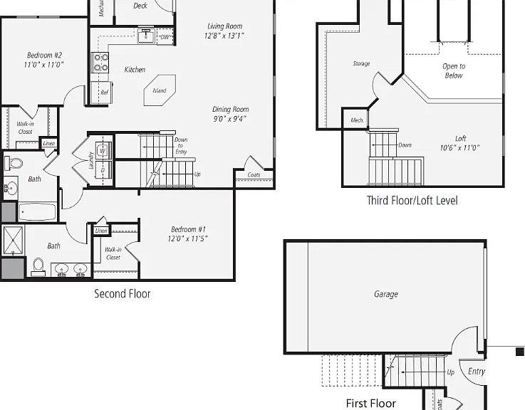 B6 - Loft + Garage Floorplan Diagram