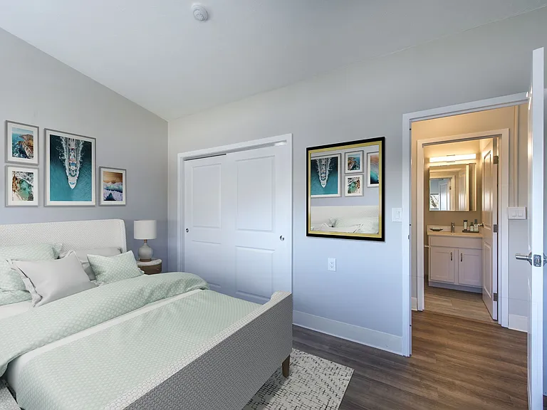 Bedroom With Wooden Floors