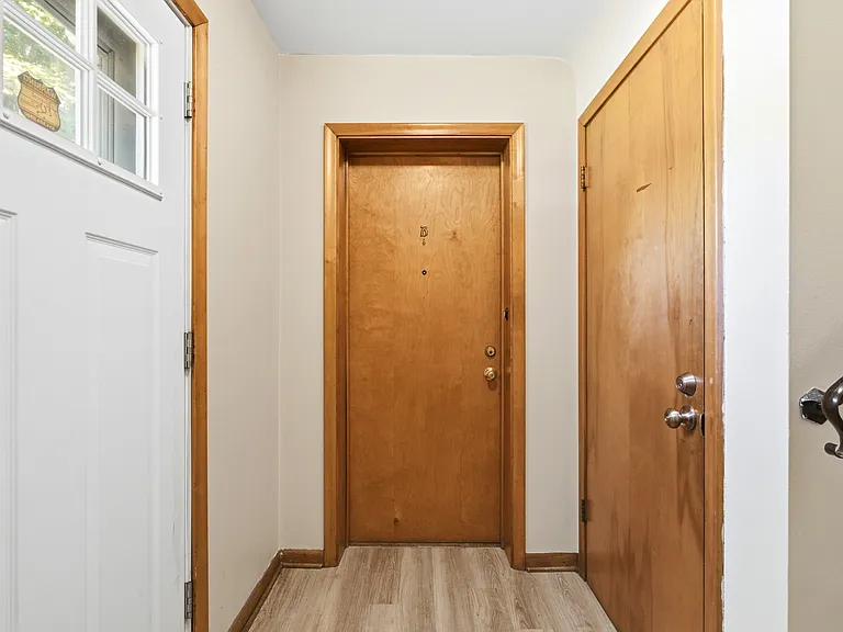 The door to your home. (The one on the right goes to the basement.)
