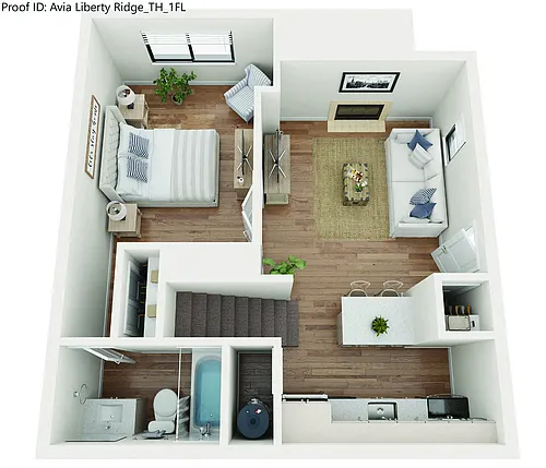 Floor plan Two Bedroom Loft