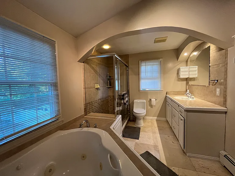 Upper Level - Master Bath with jacuzzi tub and walk-in shower