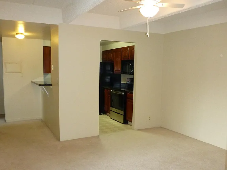 Dining room, kitchen, hallway to bedrooms