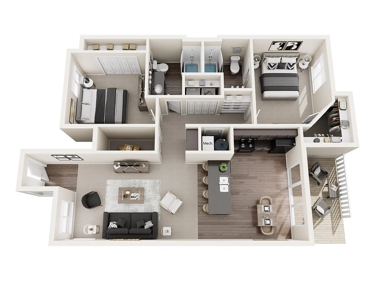 Floor plan Two Bedroom