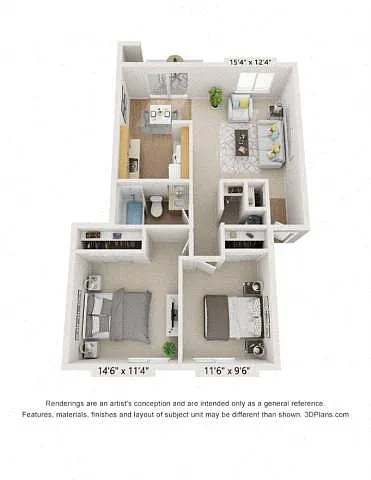Floor plan 2x1 A Renovated
