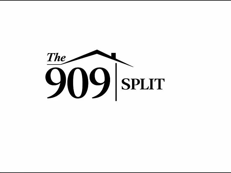 Branded logo graphic with the text "The 909 SPLIT" on a white background.
