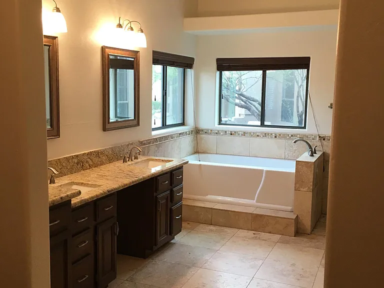 Master Bath with Tub and separate tiled Shower