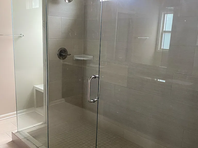 Master bathroom has a huge shower room