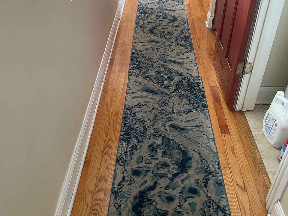 Long hallway with rug or without, your preference