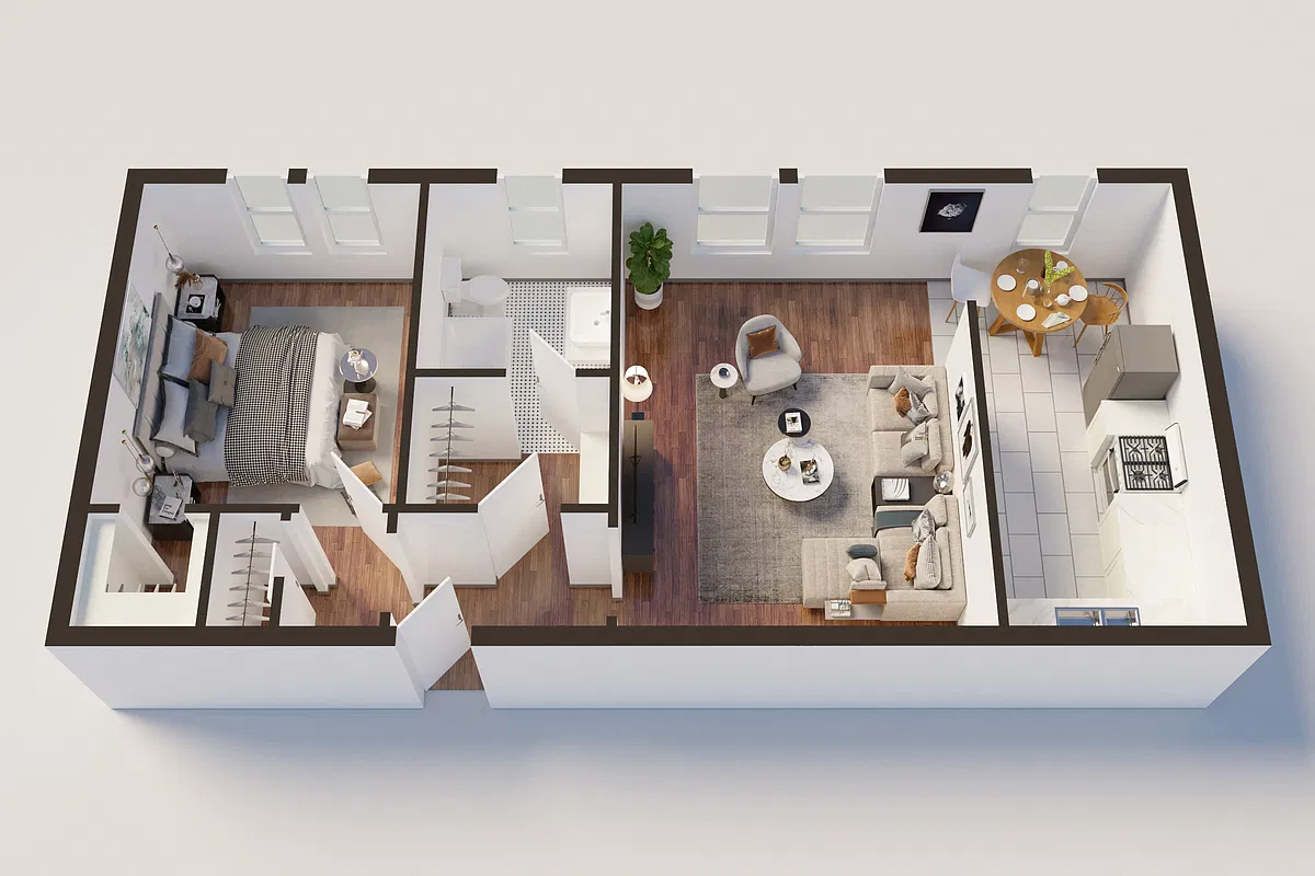 Floor plan 1 Bed 1 Bath