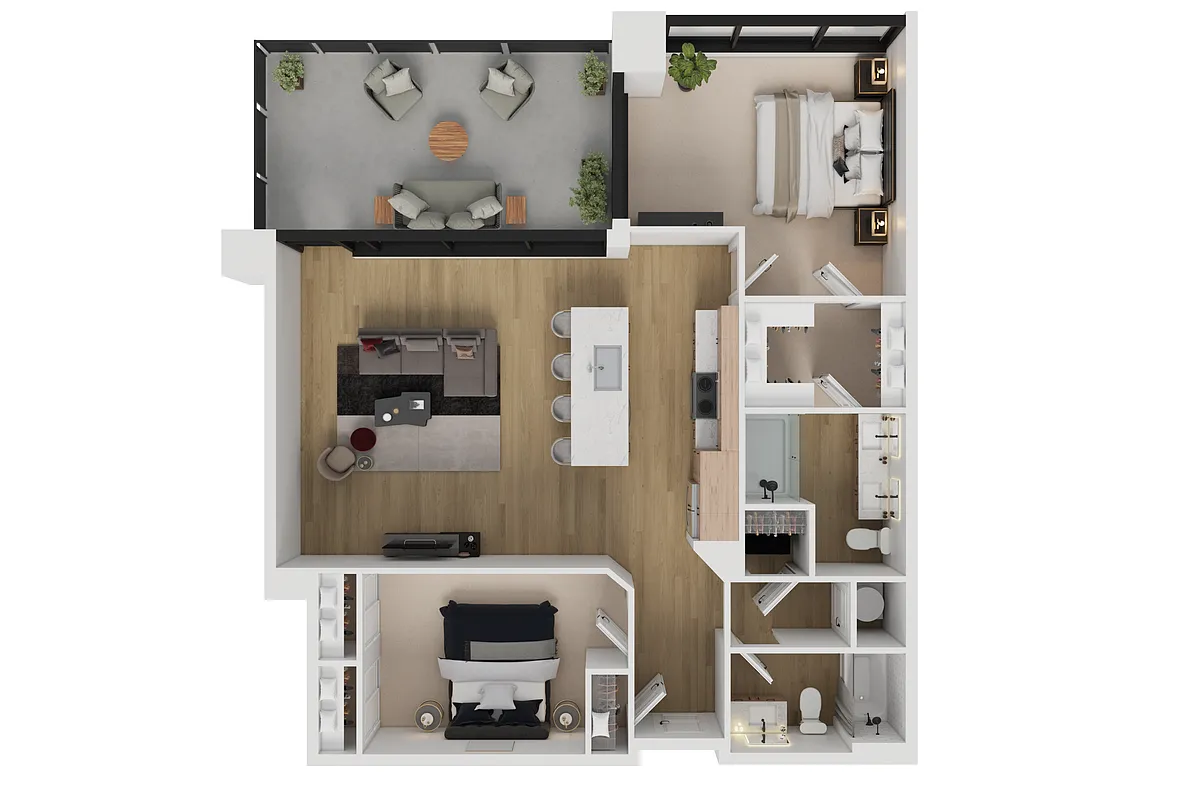 Floor plan 2 Bedroom Apartment