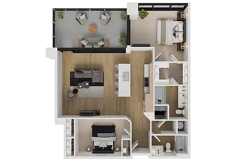 Floor plan 2 Bedroom Apartment