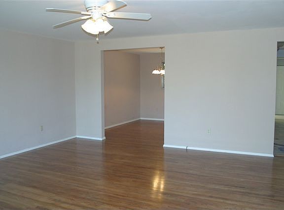 Living room open to dining room
