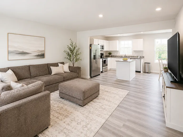 Cozy Living Room with new 55 inch 4K Tv