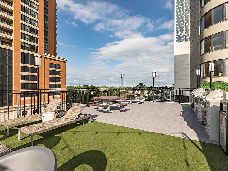 Roof Deck with fire pits, BBQ and Dog Run