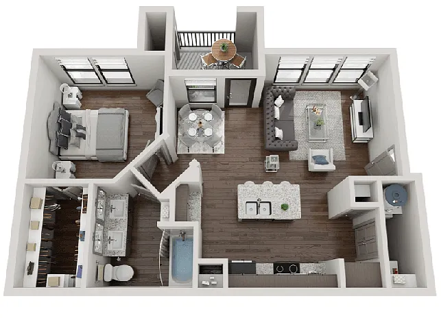 Floor plan One-Bedroom (A2)
