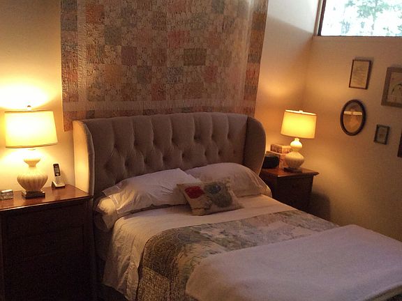 Master Bed, vaulted ceiling