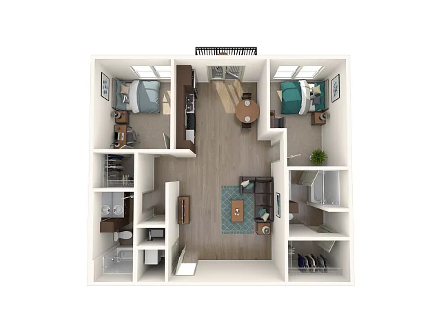 Floor plan 2X2 Price per bed