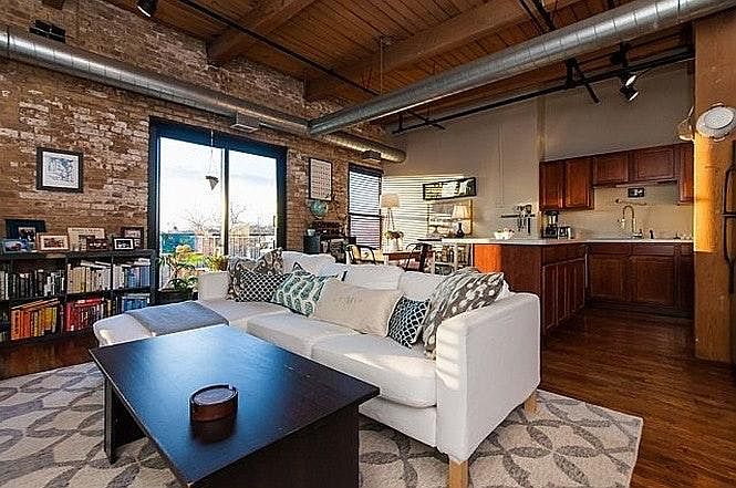 Living room with furniture