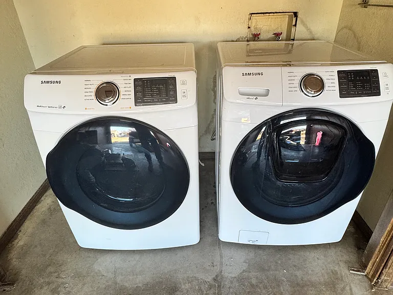 washer and dryer installed