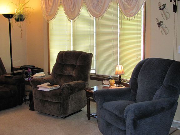 Living room with bay window