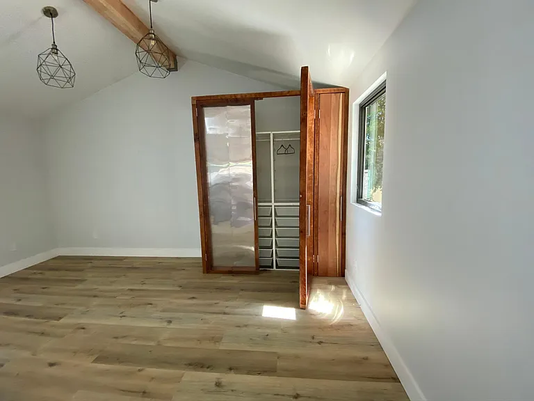 Bedroom custom-built wardrobe.