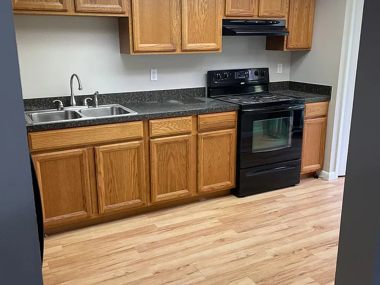 Up dated Kitchen with Oak Cabinets.