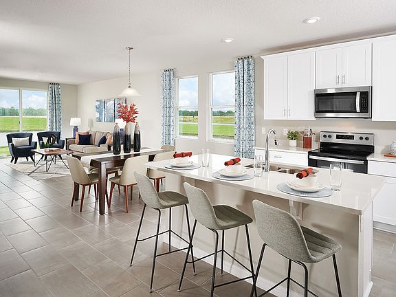 Kitchen of the Daphne plan modeled at Villamar.