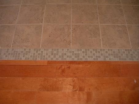New Oak and tile flooring