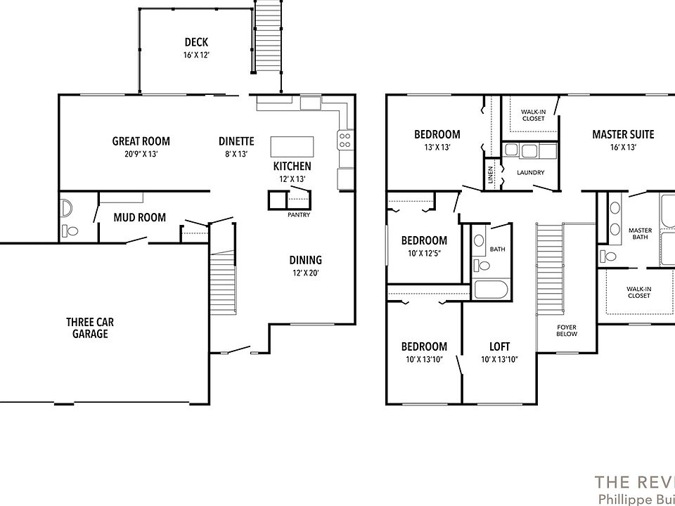 Revere 3-car garage