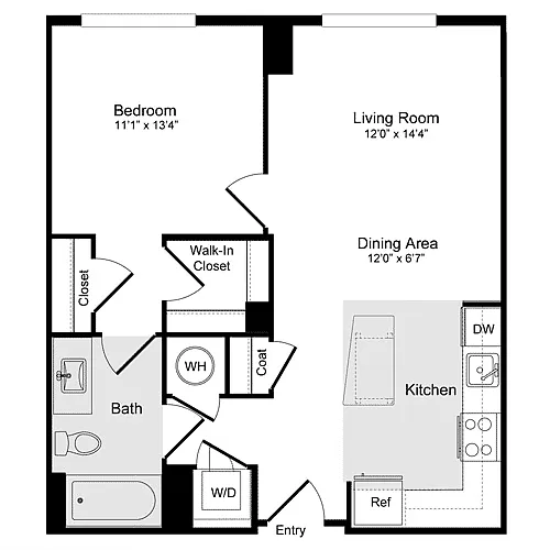 Floor plan A-1B