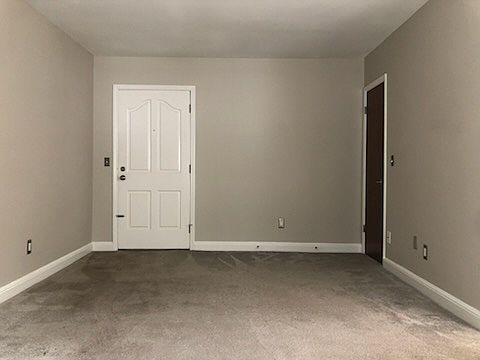 front door and coat closet