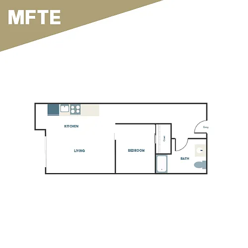 Floor plan 1x1 - B7 - Affordable