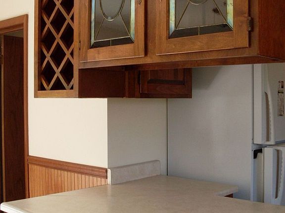 Built-in wine rack and display cabinets