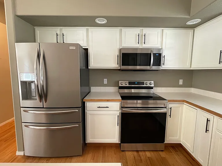 Kitchen with stainless steal appliances