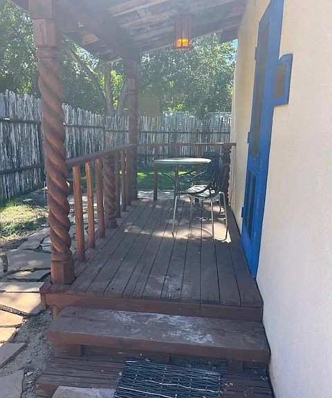 Small covered patio.