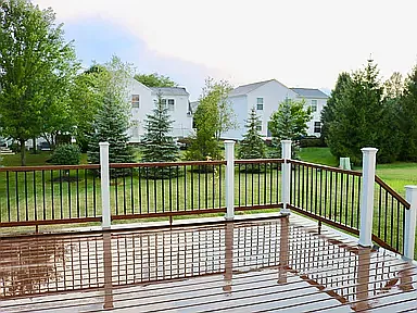 Beautiful view of the lawn and community from the deck.