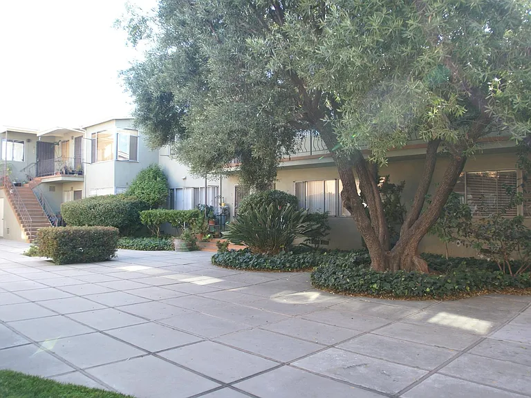 courtyard in front of unit