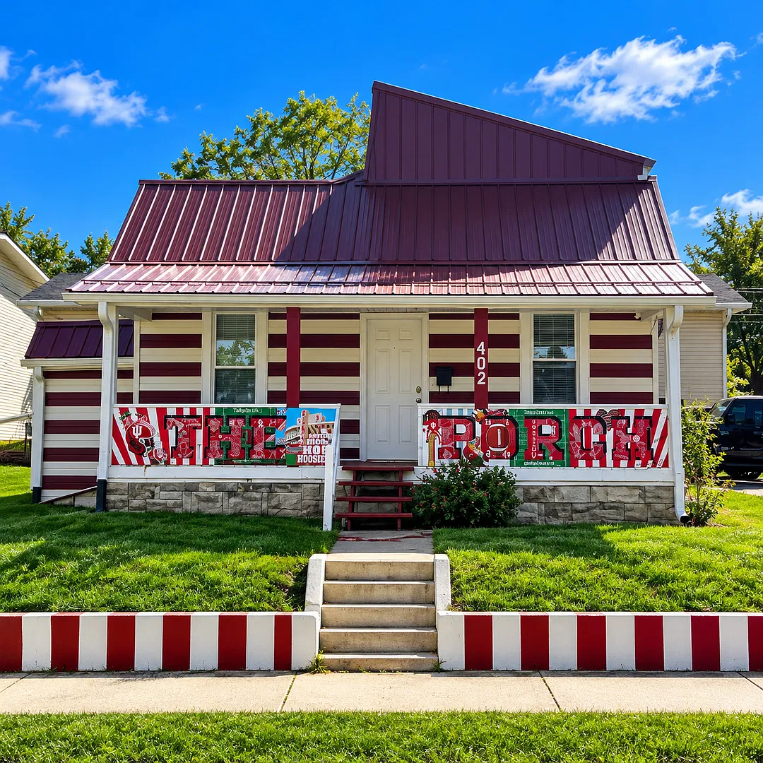 "The Porch" - Abnb, Short Term, Monthly And Long-Term Rental. Famous Iu Tailgate House — Photo 1